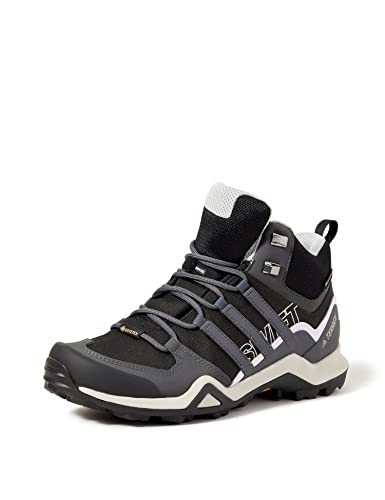 adidas Damen Terrex Swift R2 Mid Gtx Walking Shoe, Core Black Dgh Solid Grey Purple Tint, 40 2/3 EU