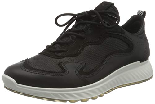 ECCO Herren ST.1 Sneaker niedrige Turnschuhe, Black, 42 EU