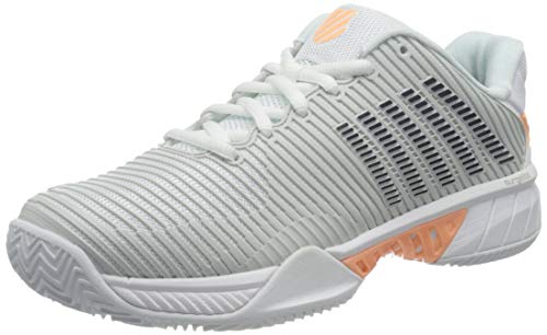 K-Swiss Performance Damen Hypercourt Express 2 Hb Tennisschuh, Barely Blue/White/Peach Nectar, 41.5 EU