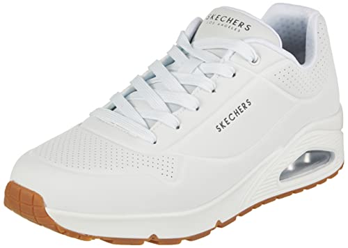 Skechers Herren Uno Stand On Air Sneaker, White Durabuck Trim, 44 EU