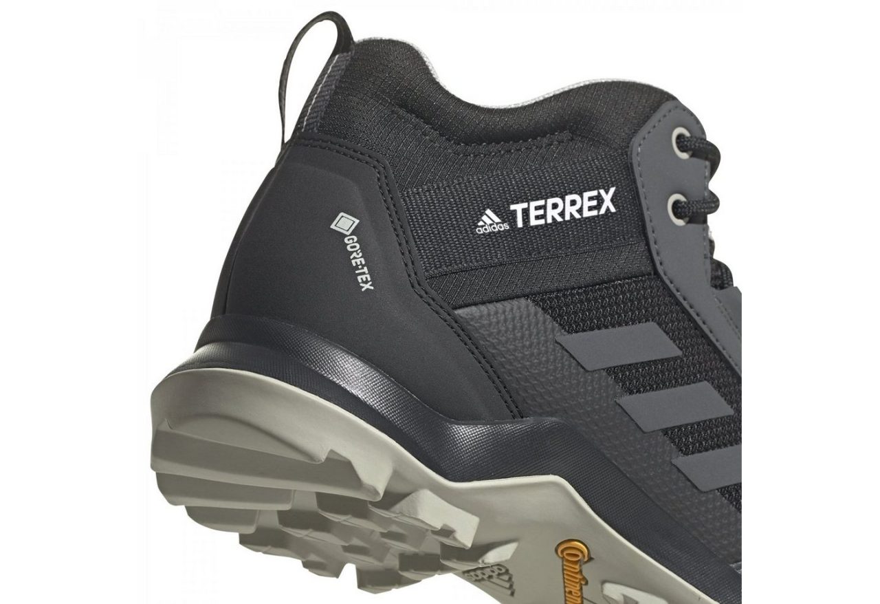 Schwarze Adidas Terrex AX3 GTX Mid Wanderstiefel für Damen/ Frauen